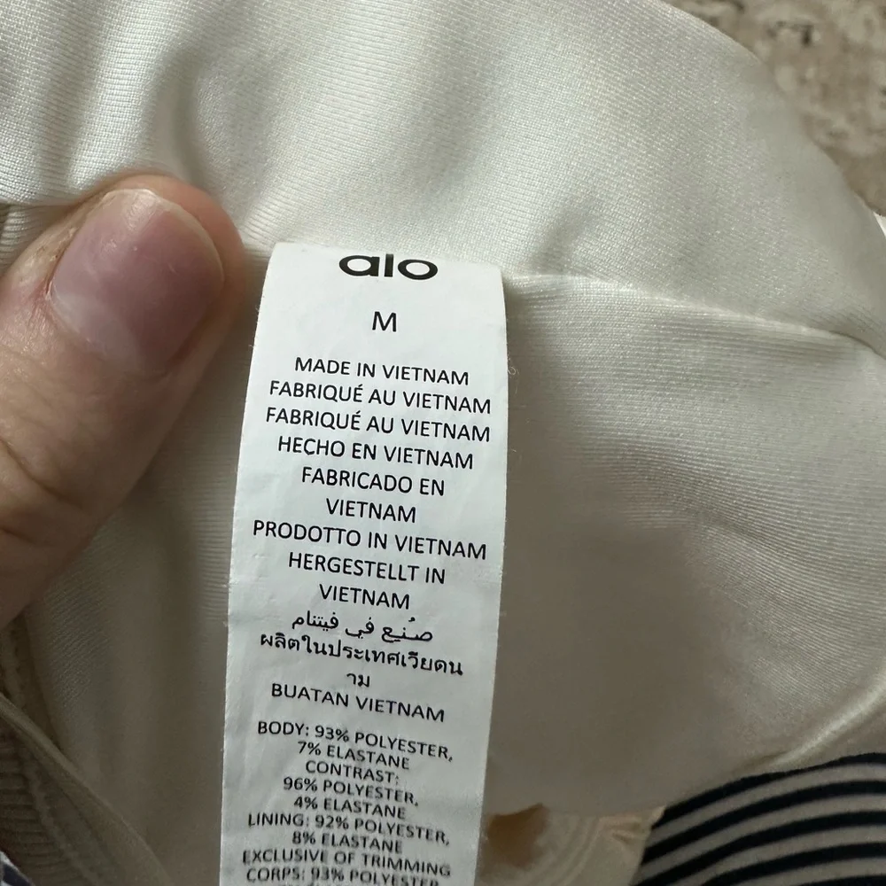 Alo Yoga Doubles Only Bra Tank Size Medium - Ivory